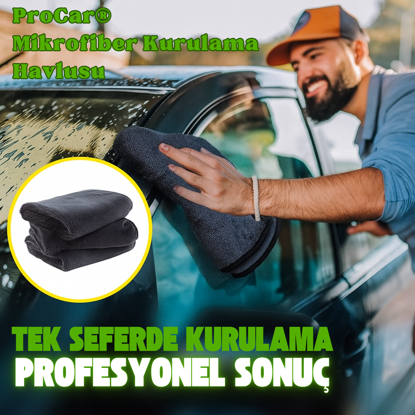 ProCar® Twisted Mikrofiber Kurulama Havlusu 600 GSM