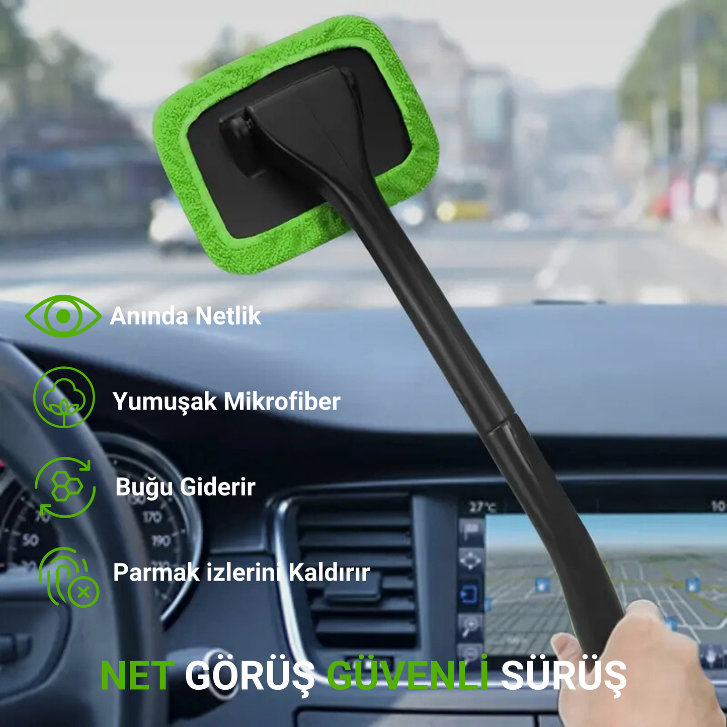 ProBrush™ Mikrofiber Araba Camı Temizleme Fırçası