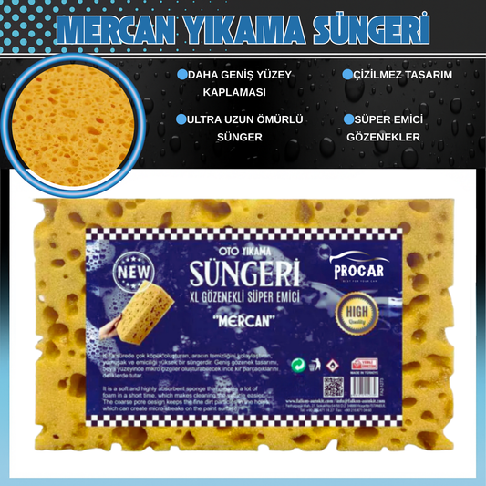 ProCar® Mercan Oto Yıkama Sünger