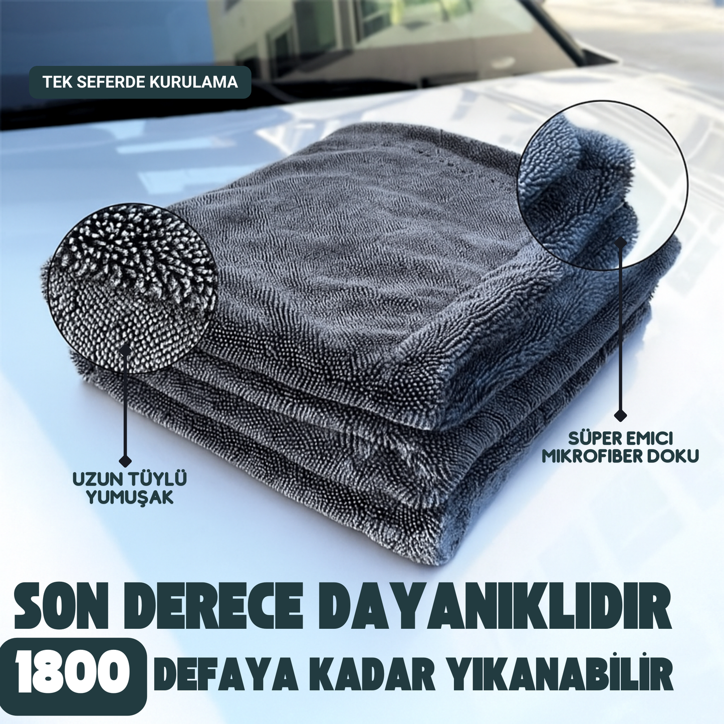 ProWipeXL™  Edgeless Çift Katlı Kurulama Havlusu 50x80 cm 1400 GSM