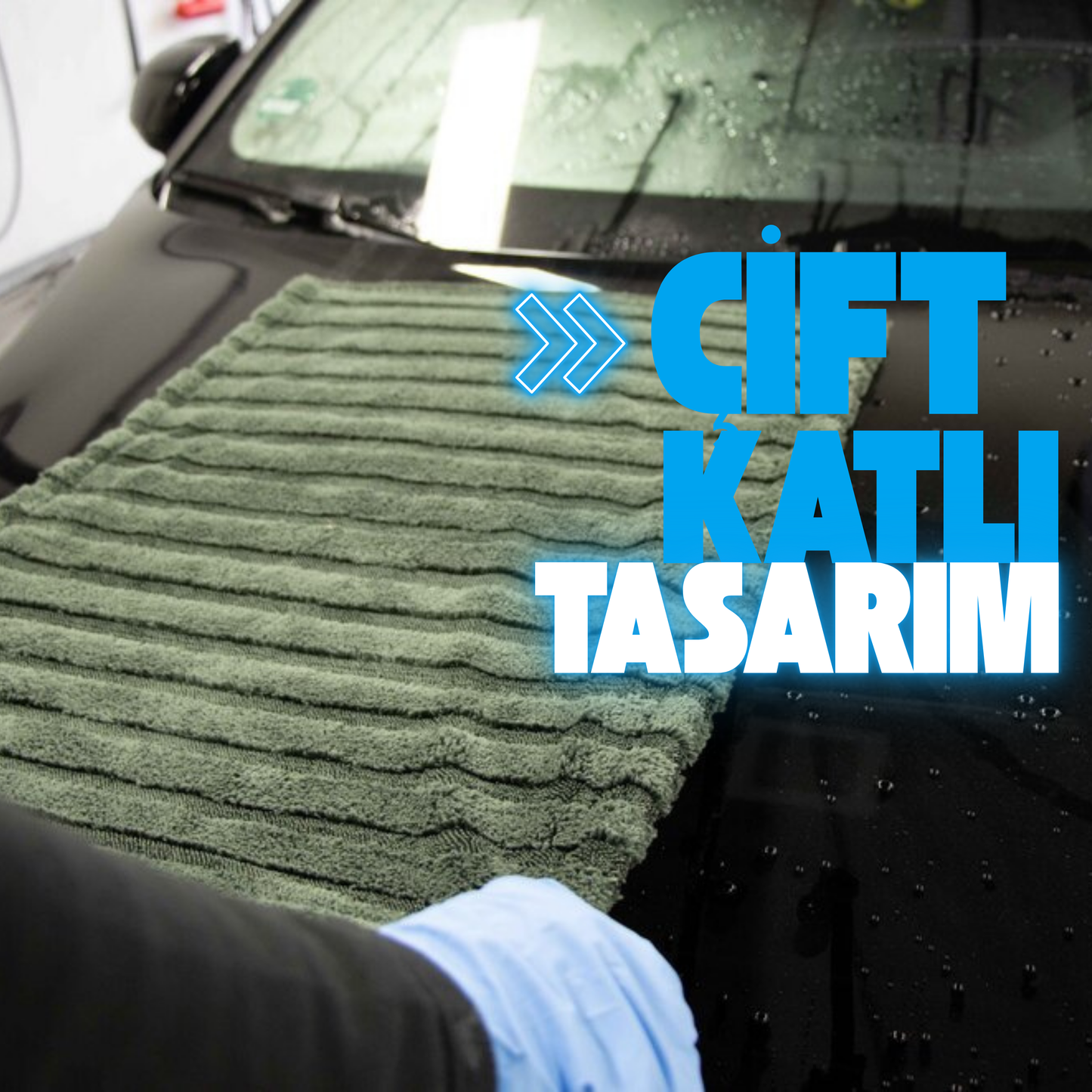 ProDry™ Edgeless Çift Katlı Mikrofiber Kurulama Havlusu 1100 GSM 50x70 cm